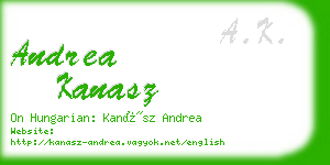 andrea kanasz business card